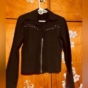 black jean jacket sz M